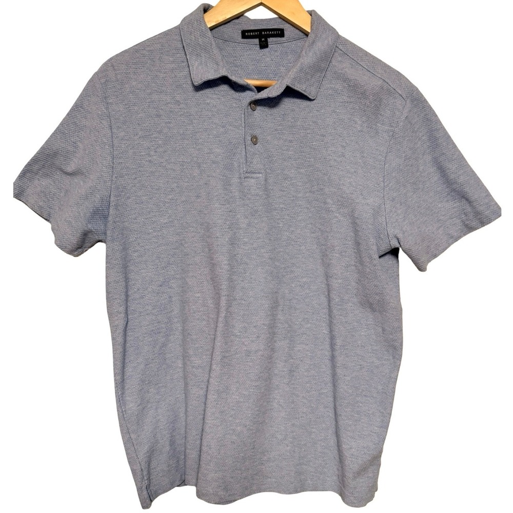 Robert Barakett Polo Shirt Men Medium Blue Maywood Minimalist Old Money Heritage